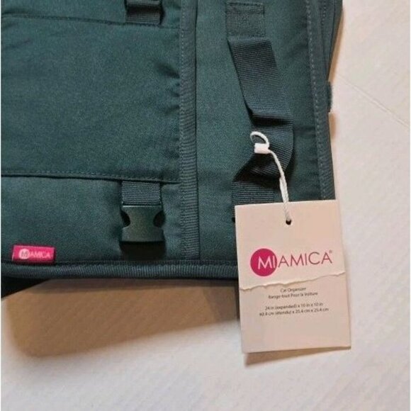 Miamica Car Organizer Green 10x10x24 Collapsible Storage Trunk Boot Shopping New - Picture 1 of 6